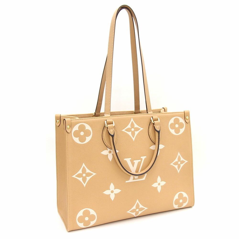 Tote Bag On The Go Monogram Implant Leather Arizona MM LV 2way